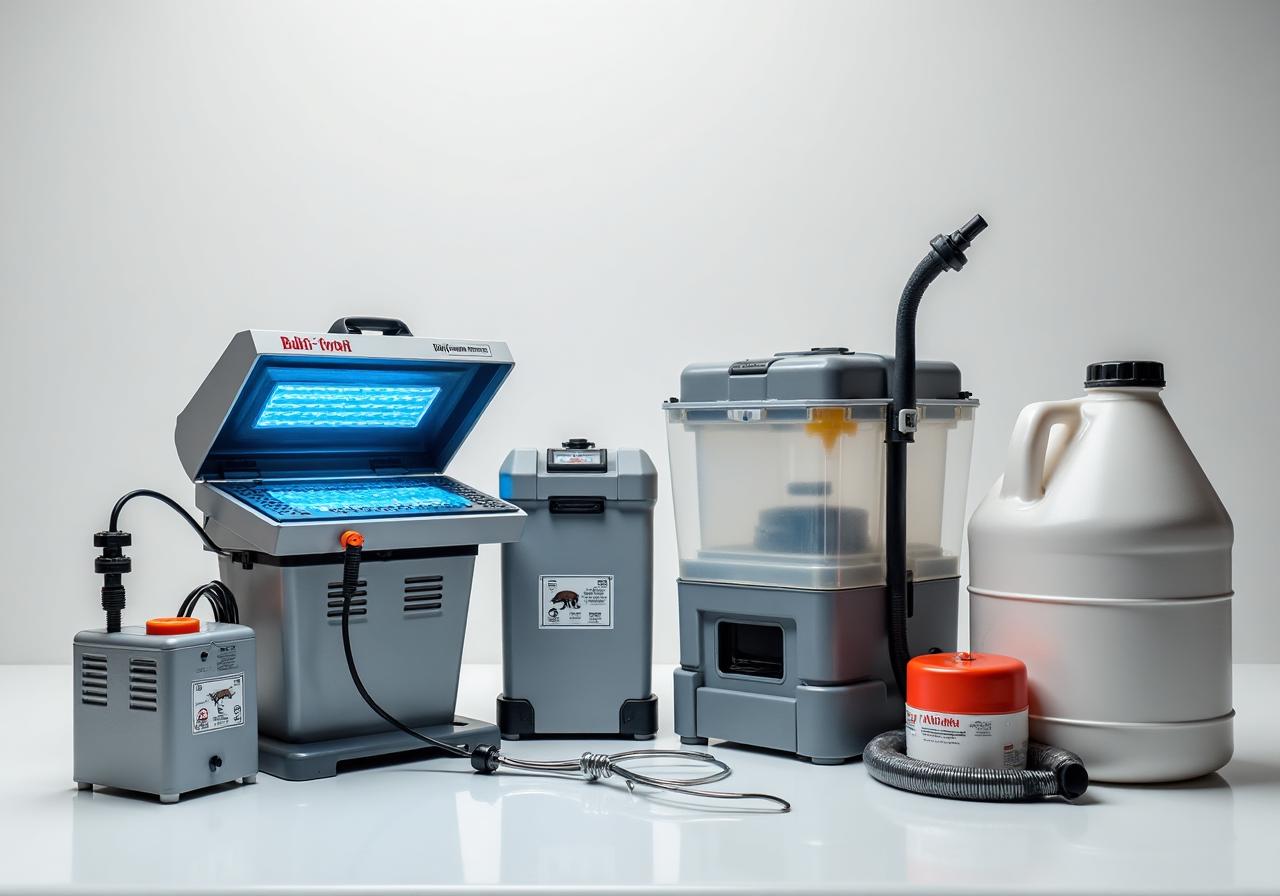 Attrezzature professionali: trappole multicattura, lampade UV e nebulizzatori